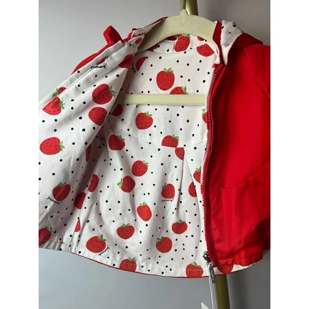 NWT Mayoral Strawberry Reversible Windbreaker Jacket Sz. 2-4mo